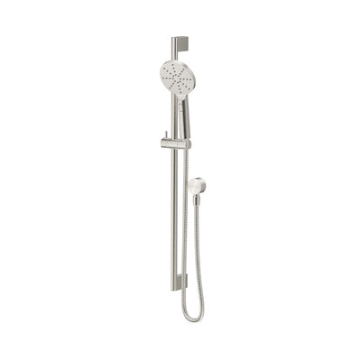 BELLA VISTA MICA SHOWER RAIL 800MM BRUSHED NICKEL
