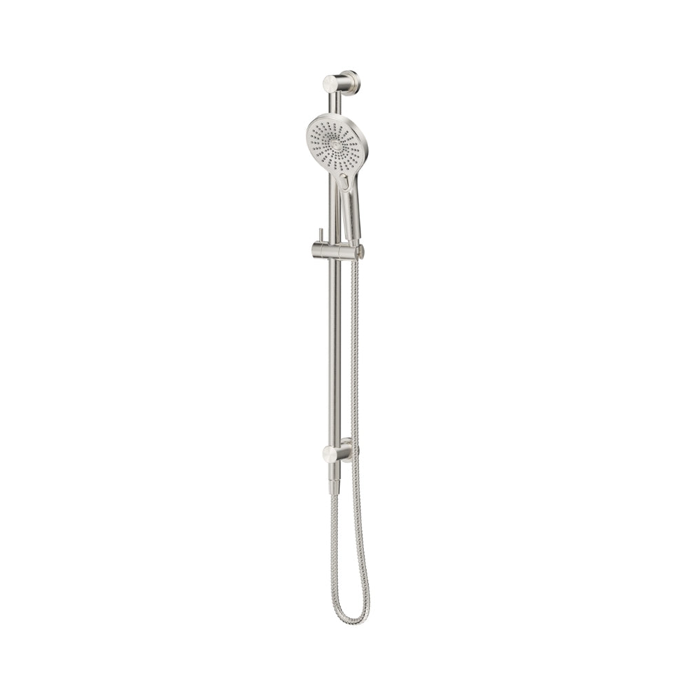 BELLA VISTA MICA SHOWER RAIL INBUILT INLET 802MM BRUSHED NICKEL