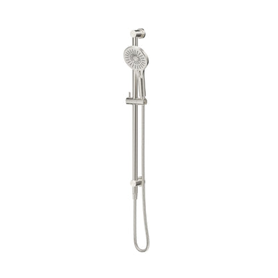 BELLA VISTA MICA SHOWER RAIL INBUILT INLET 802MM BRUSHED NICKEL