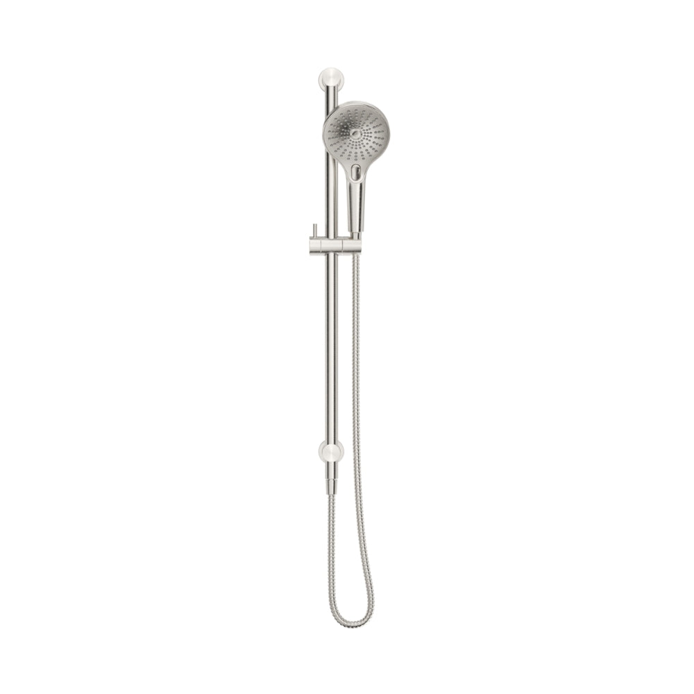 BELLA VISTA MICA SHOWER RAIL INBUILT INLET 802MM BRUSHED NICKEL
