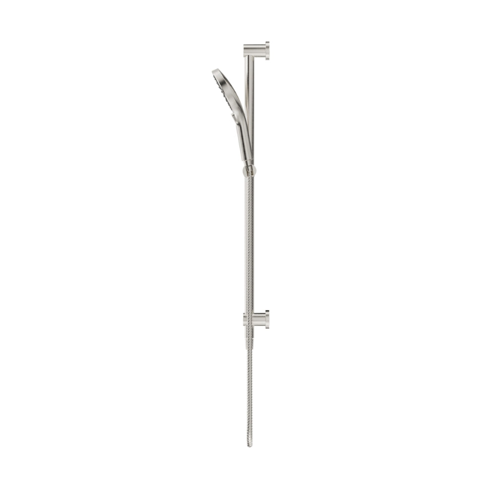 BELLA VISTA MICA SHOWER RAIL INBUILT INLET 802MM BRUSHED NICKEL