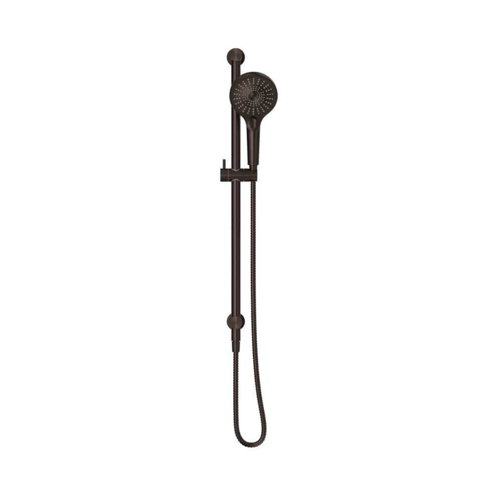 BELLA VISTA MICA SHOWER RAIL INBUILT INLET 802MM DUSK BRONZE