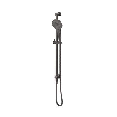BELLA VISTA MICA SHOWER RAIL INBUILT INLET 802MM GUN METAL