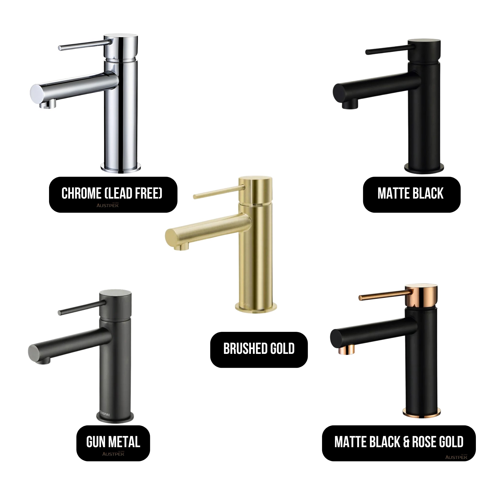 INSPIRE ROUL BASIN MIXER BRUSHED GOLD