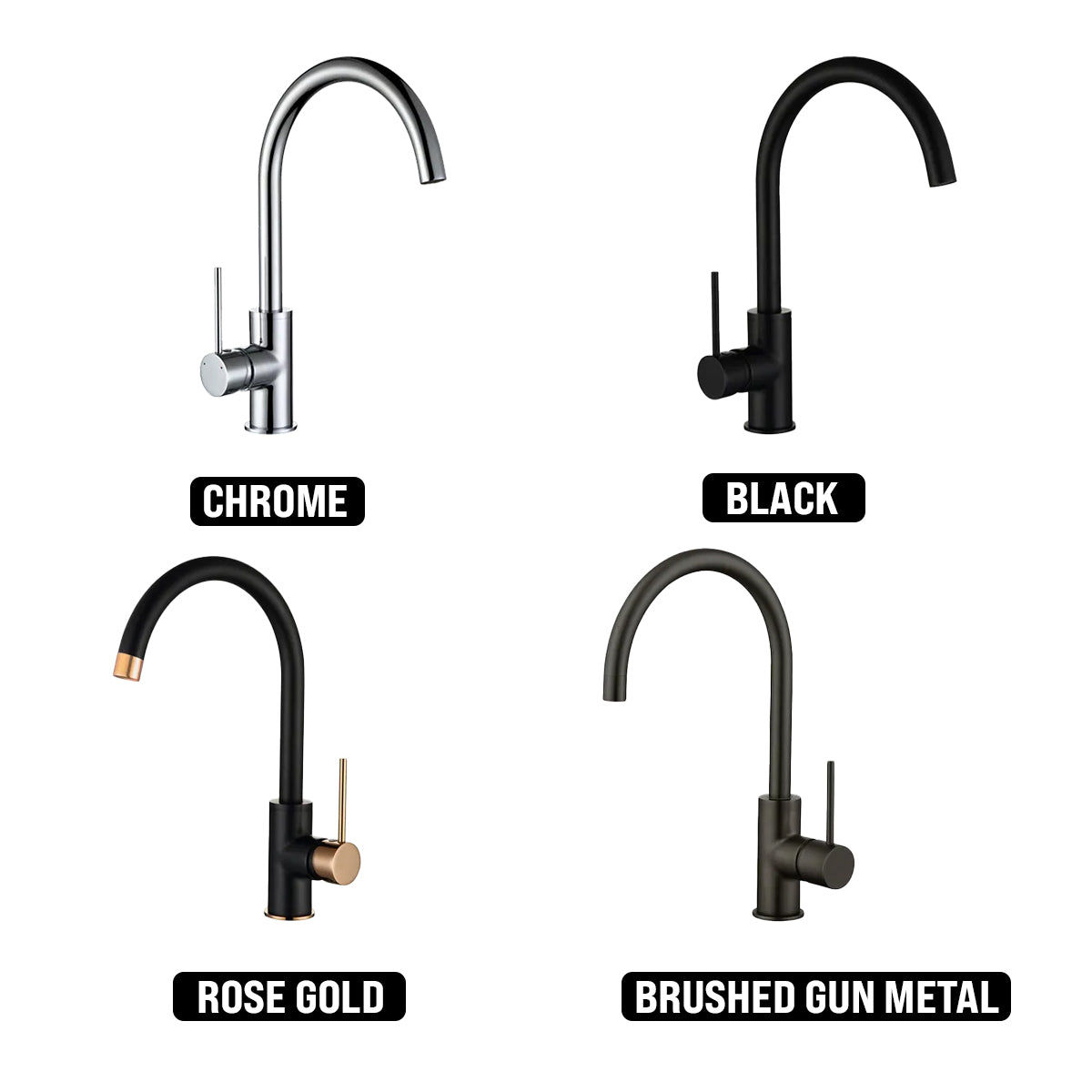 INSPIRE ROUL SINK MIXER 338MM GUN METAL