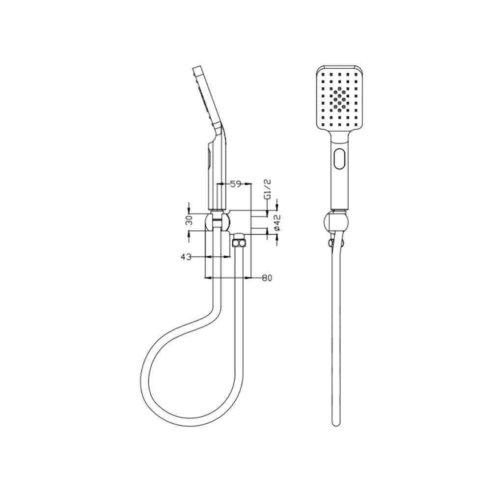 BELLA VISTA CRESTA HAND SHOWER GUN METAL
