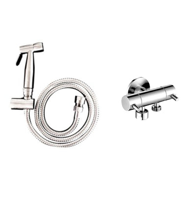 LINKWARE TRIGGER SPRAY WITH REINFORCED HOSE AND DUAL MINI CISTERN COCK 1200MM CHROME