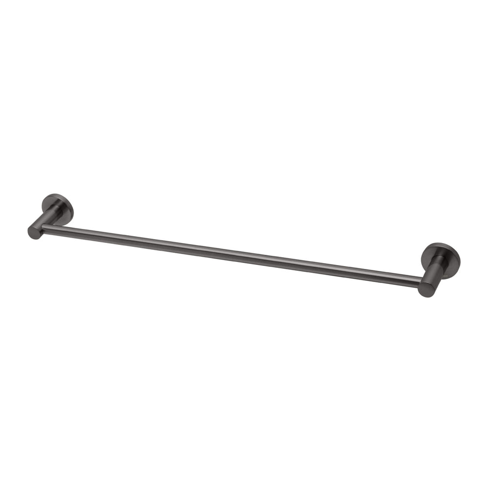 PHOENIX RADII SINGLE NON-HEATED TOWEL RAIL SQUARE PLATE 600MM BRUSHED CARBON
