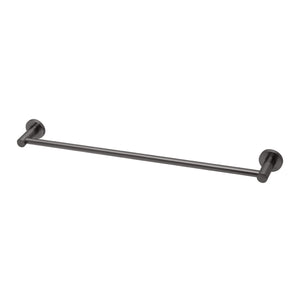 PHOENIX RADII SINGLE NON-HEATED TOWEL RAIL SQUARE PLATE 600MM BRUSHED CARBON
