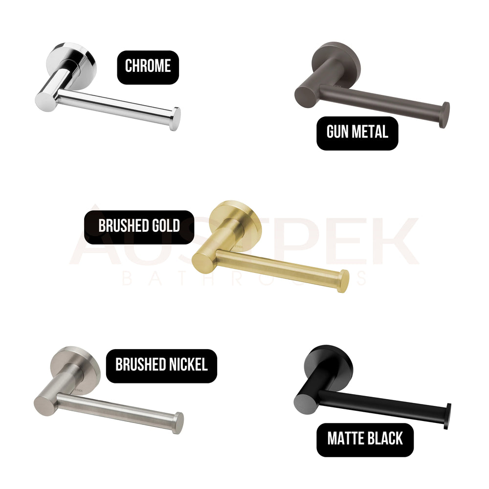 PHOENIX RADII TOILET ROLL HOLDER ROUND PLATE MATTE BLACK 138MM
