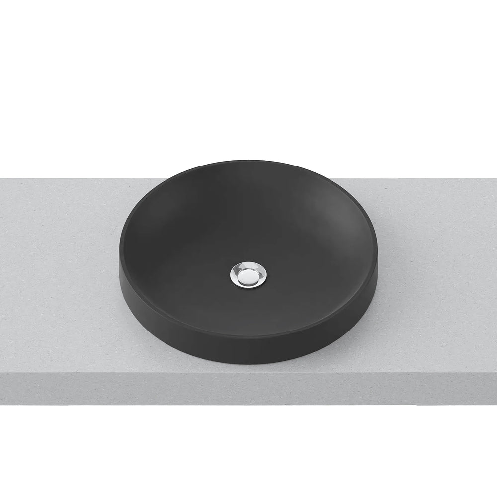 TIMBERLINE RADIUS INSET BASIN MATTE BLACK 400MM