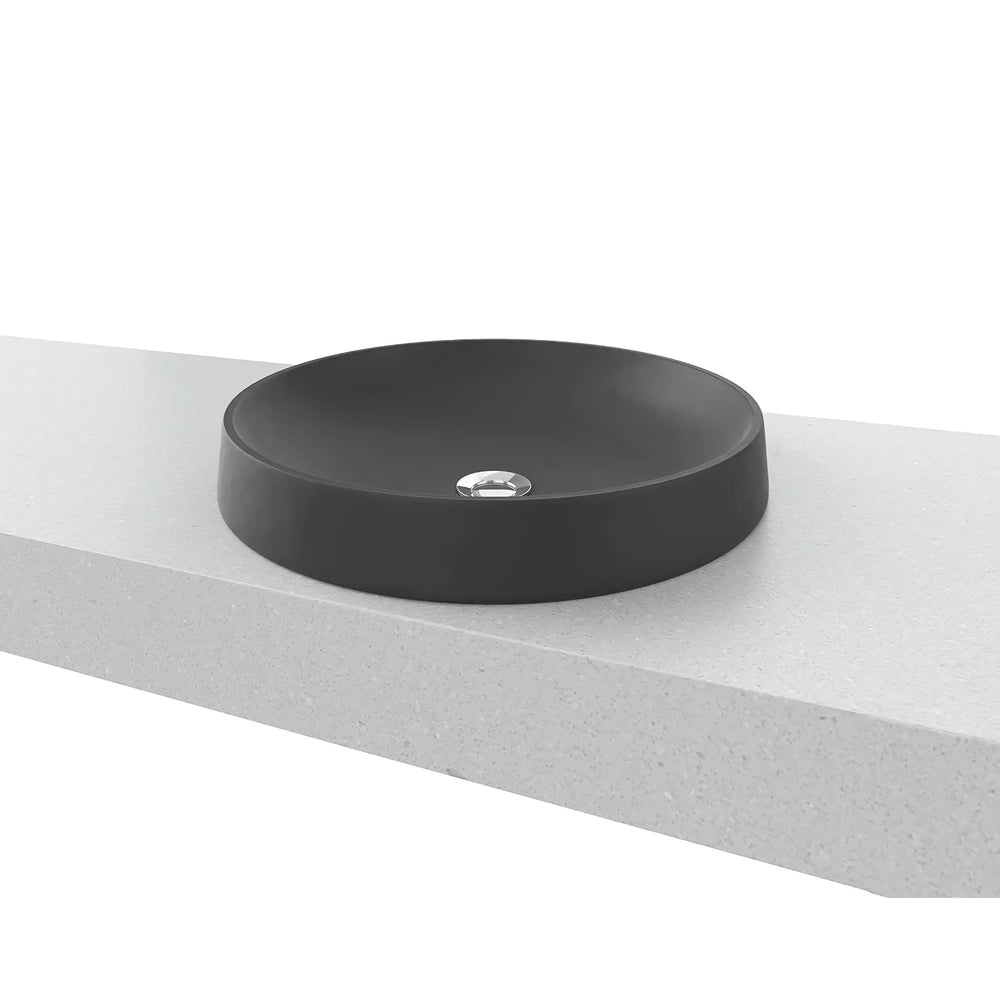 TIMBERLINE RADIUS INSET BASIN MATTE BLACK 400MM