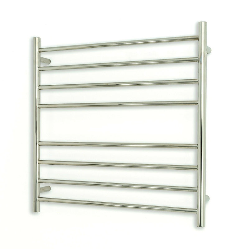RADIANT HEATING 8-BARS ROUND HEATED TOWEL RAIL CHROME 125WATTS 750MM