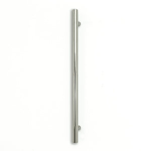 RADIANT HEATING VERTICAL ROUND HEATED SINGLE TOWEL RAIL MIRROR POLISHED 950MM