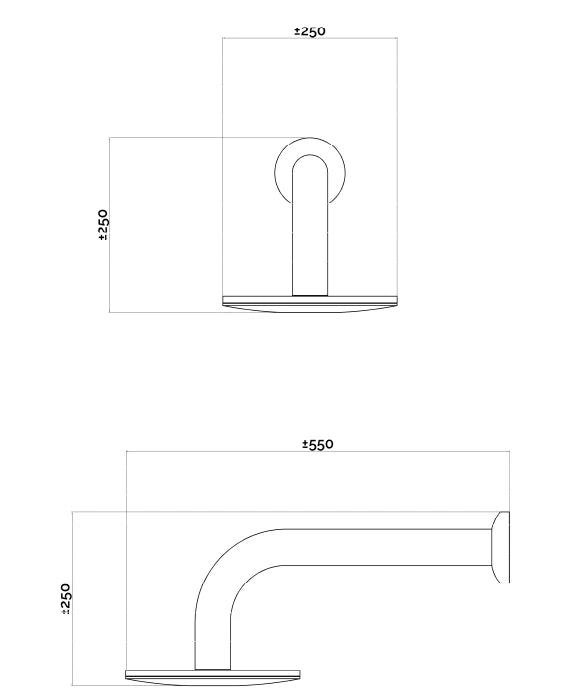 RAINWARE MARENGO OUTDOOR SHOWER ROSE AND ARM STAINLESS STEEL
