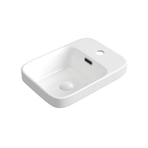 FIENZA PETRA MINI SEMI-INSET BASIN GLOSS WHITE 433MM