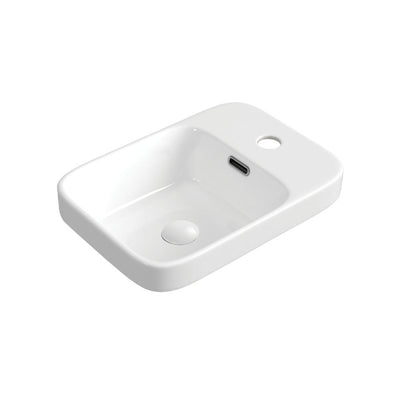 FIENZA PETRA MINI SEMI-INSET BASIN GLOSS WHITE 433MM