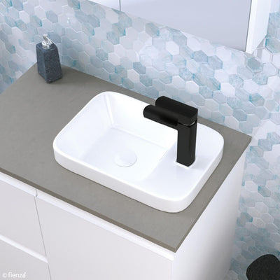 FIENZA PETRA MINI SEMI-INSET BASIN GLOSS WHITE 433MM