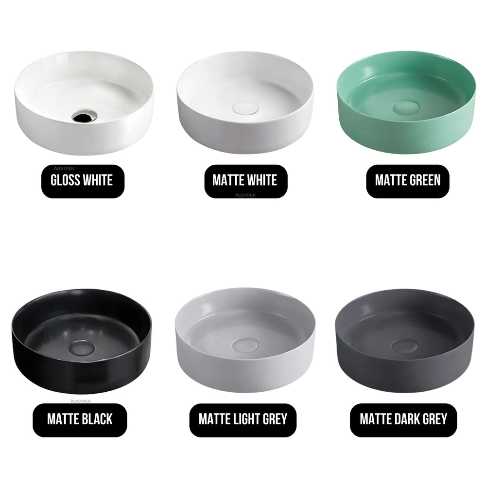 FIENZA REBA ABOVE COUNTER BASIN GLOSS WHITE 360MM