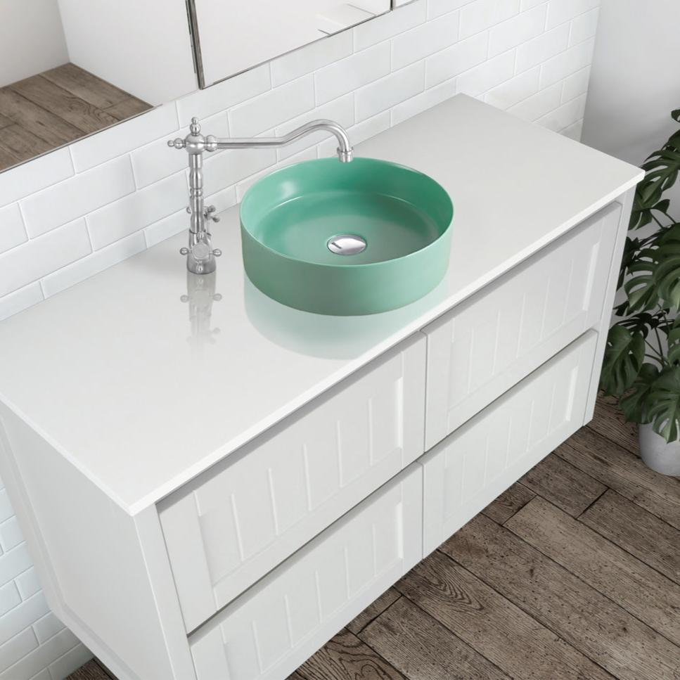 FIENZA REBA ABOVE COUNTER BASIN MATTE GREEN 360MM