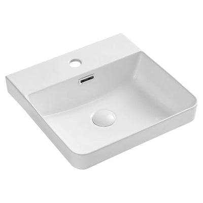 FIENZA PETRA SEMI-INSET BASIN GLOSS WHITE 420MM