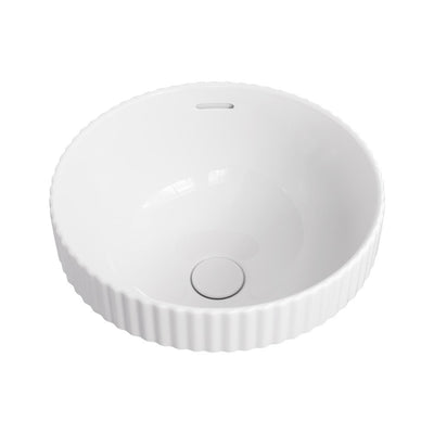 FIENZA ELEANOR ROUND SEMI-INSET BASIN GLOSS WHITE 380MM