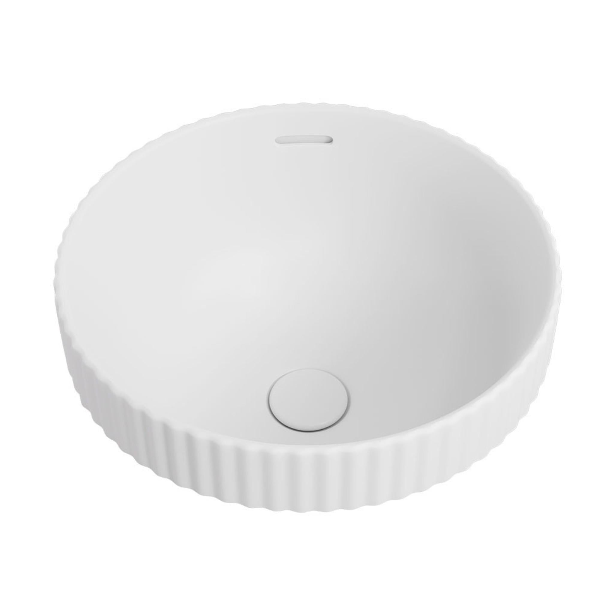 FIENZA ELEANOR ROUND SEMI-INSET BASIN MATTE WHITE 380MM