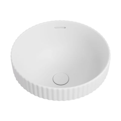 FIENZA ELEANOR ROUND SEMI-INSET BASIN MATTE WHITE 380MM