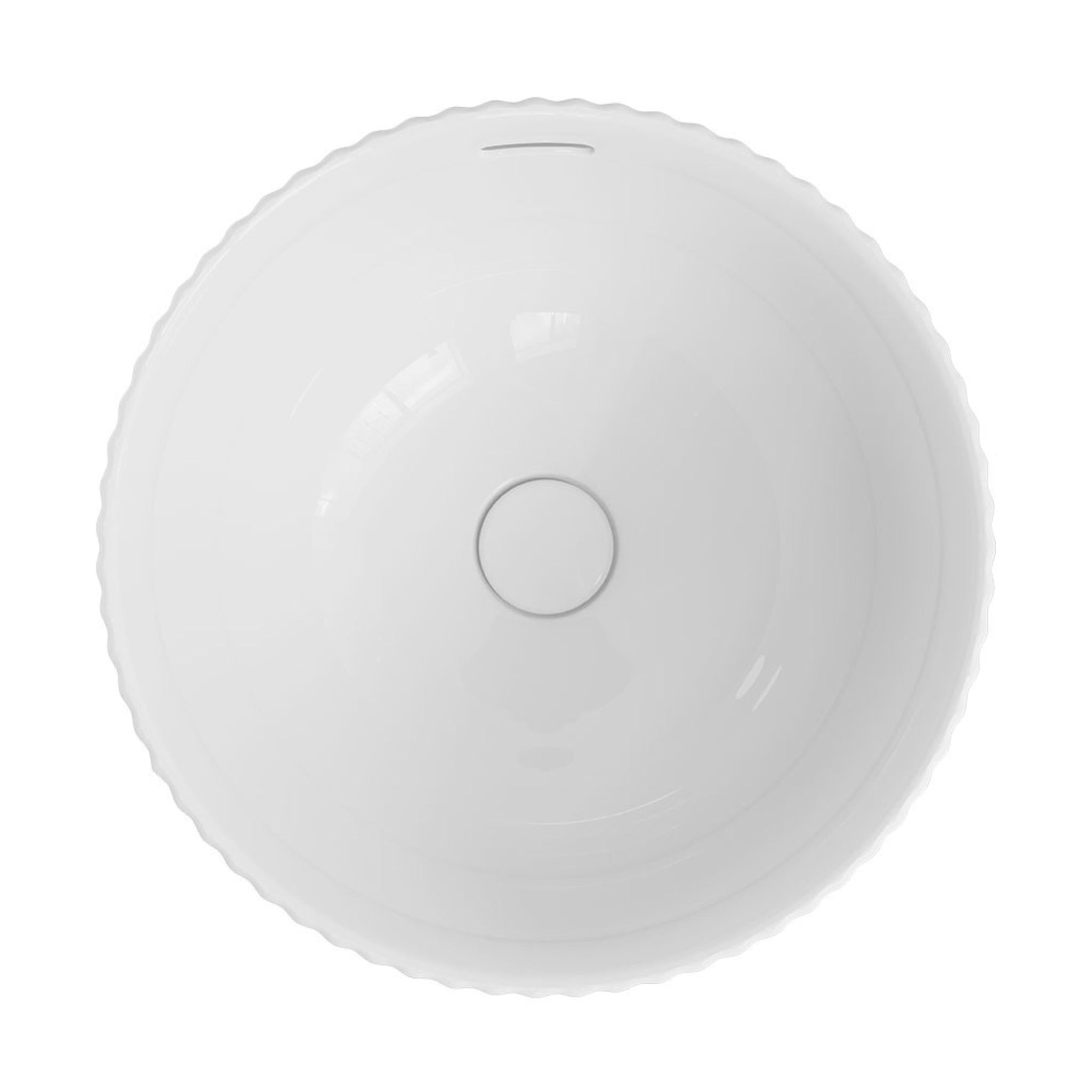 FIENZA ELEANOR ROUND SEMI-INSET BASIN GLOSS WHITE 380MM