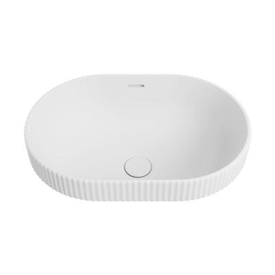 FIENZA ELEANOR OVAL SEMI-INSET BASIN MATTE WHITE 555MM