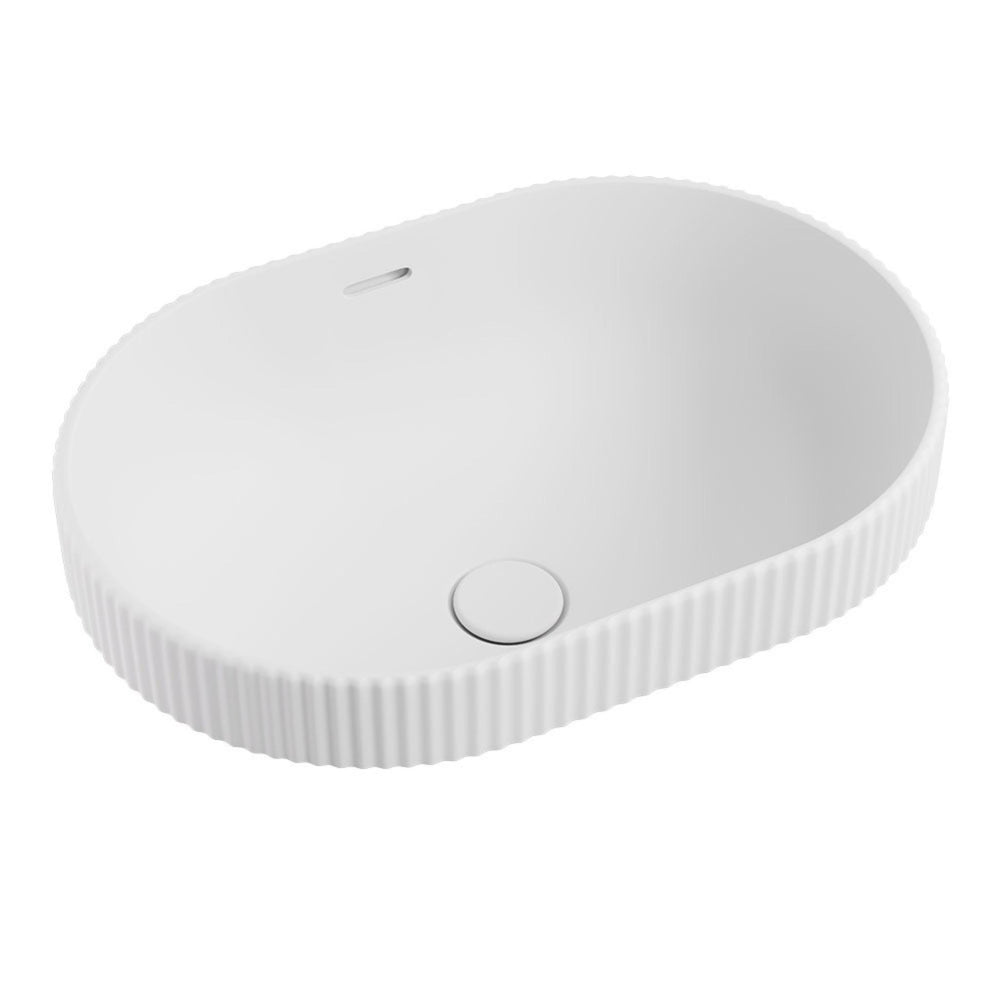 FIENZA ELEANOR OVAL SEMI-INSET BASIN MATTE WHITE 555MM