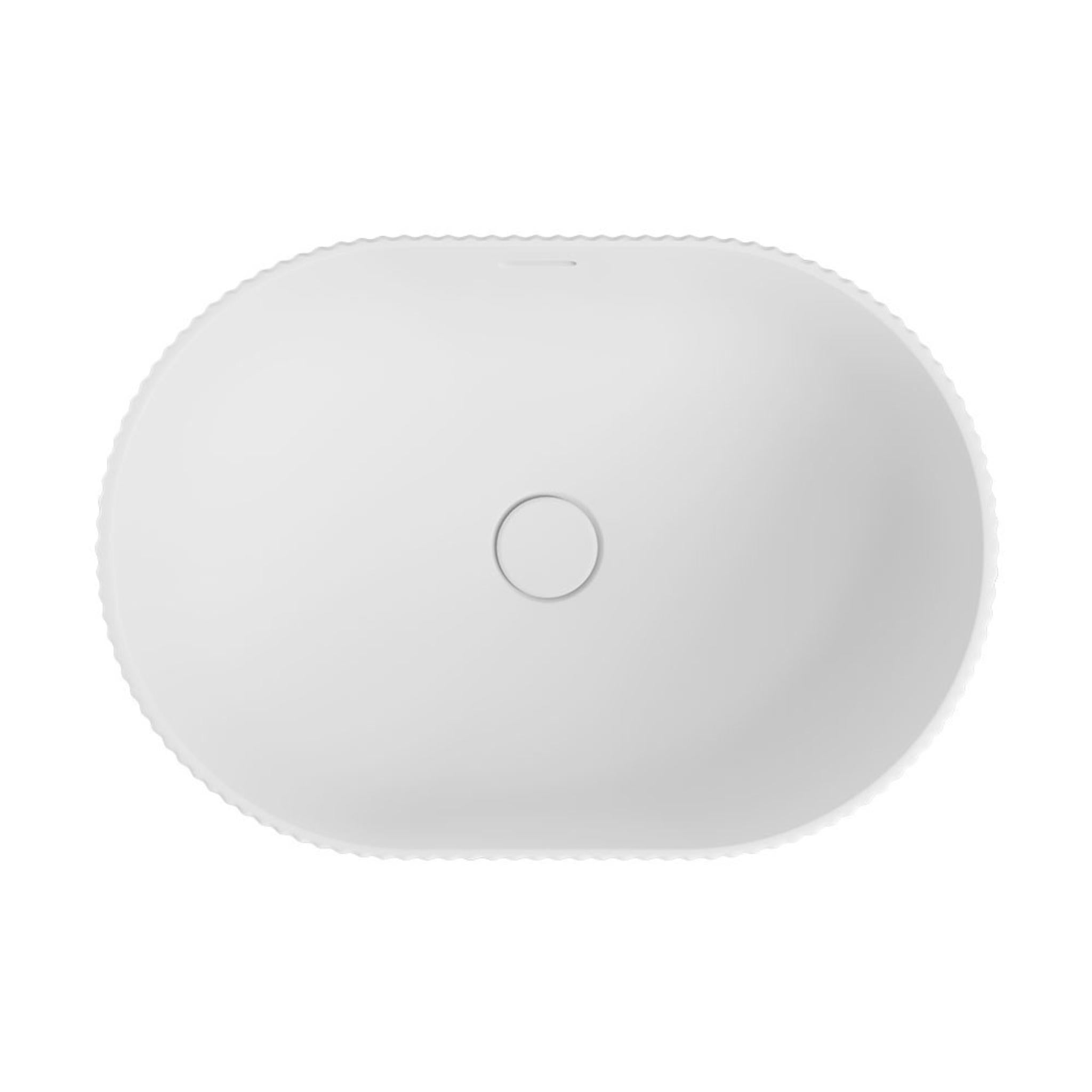 FIENZA ELEANOR OVAL SEMI-INSET BASIN MATTE WHITE 555MM