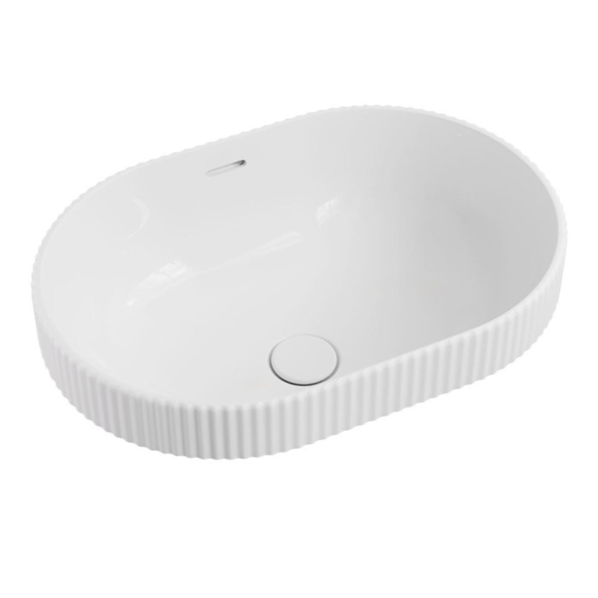 FIENZA ELEANOR OVAL SEMI-INSET BASIN GLOSS WHITE 555MM