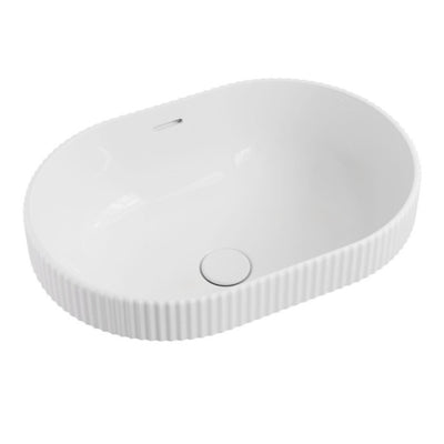 FIENZA ELEANOR OVAL SEMI-INSET BASIN GLOSS WHITE 555MM