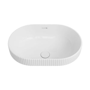 FIENZA ELEANOR OVAL SEMI-INSET BASIN GLOSS WHITE 555MM
