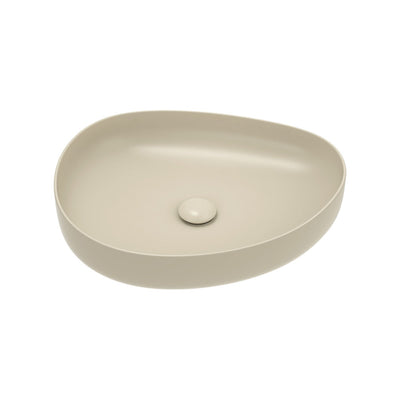 FIENZA PEBBLE ABOVE COUNTER BASIN MATTE KHAKI 500MM