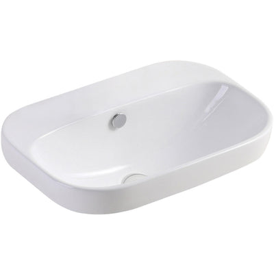FIENZA PARISA SEMI-INSET BASIN GLOSS WHITE 515MM