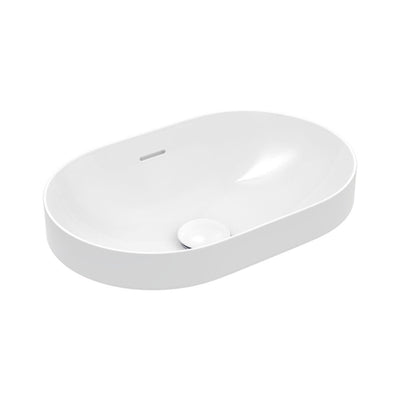 FIENZA ALUCA PILL SEMI-INSET BASIN GLOSS WHITE 530MM