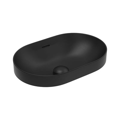 FIENZA ALUCA PILL SEMI-INSET BASIN MATTE BLACK 530MM