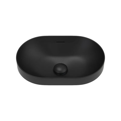 FIENZA ALUCA PILL SEMI-INSET BASIN MATTE BLACK 530MM