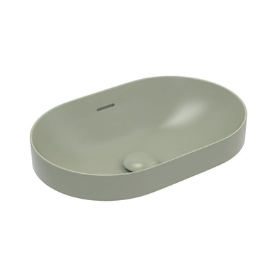 FIENZA ALUCA PILL SEMI-INSET CERAMIC BASIN OLIVE 530MM