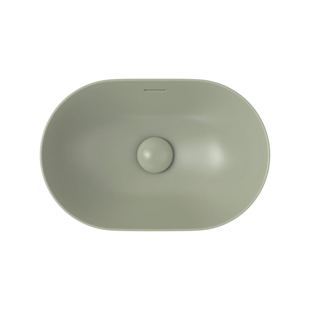 FIENZA ALUCA PILL SEMI-INSET CERAMIC BASIN OLIVE 530MM