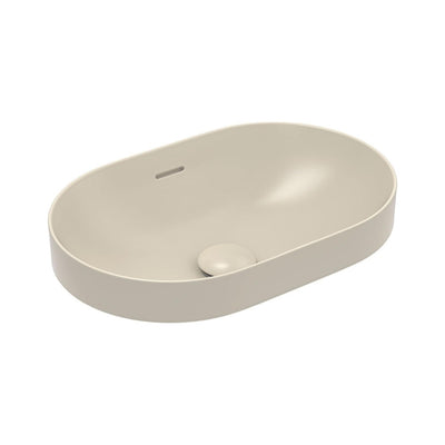 FIENZA ALUCA PILL SEMI-INSET CERAMIC BASIN KHAKI 530MM