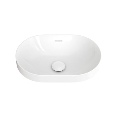 FIENZA ALUCA PILL SEMI-INSET BASIN GLOSS WHITE 530MM