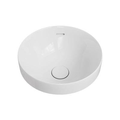FIENZA ALUCA ROUND SEMI-INSET BASIN GLOSS WHITE 350MM