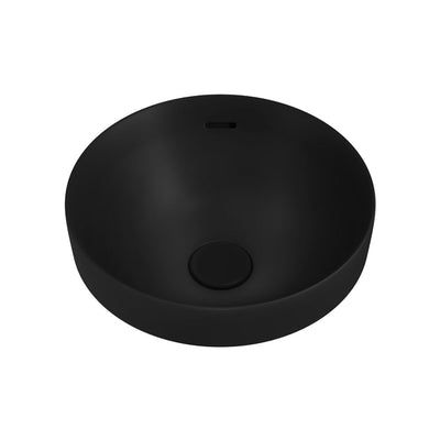 FIENZA ALUCA ROUND SEMI-INSET BASIN MATTE BLACK 350MM