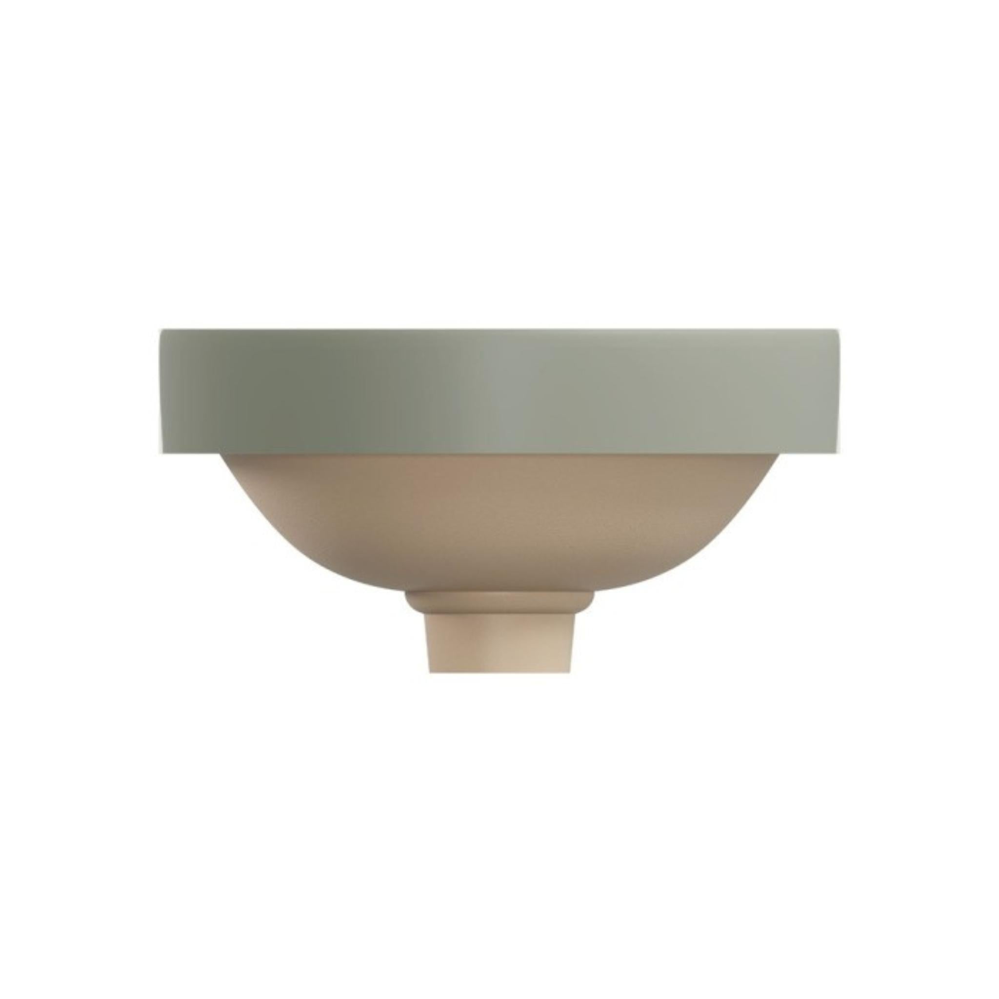 FIENZA ALUCA ROUND SEMI-INSET BASIN MATTE OLIVE 350MM