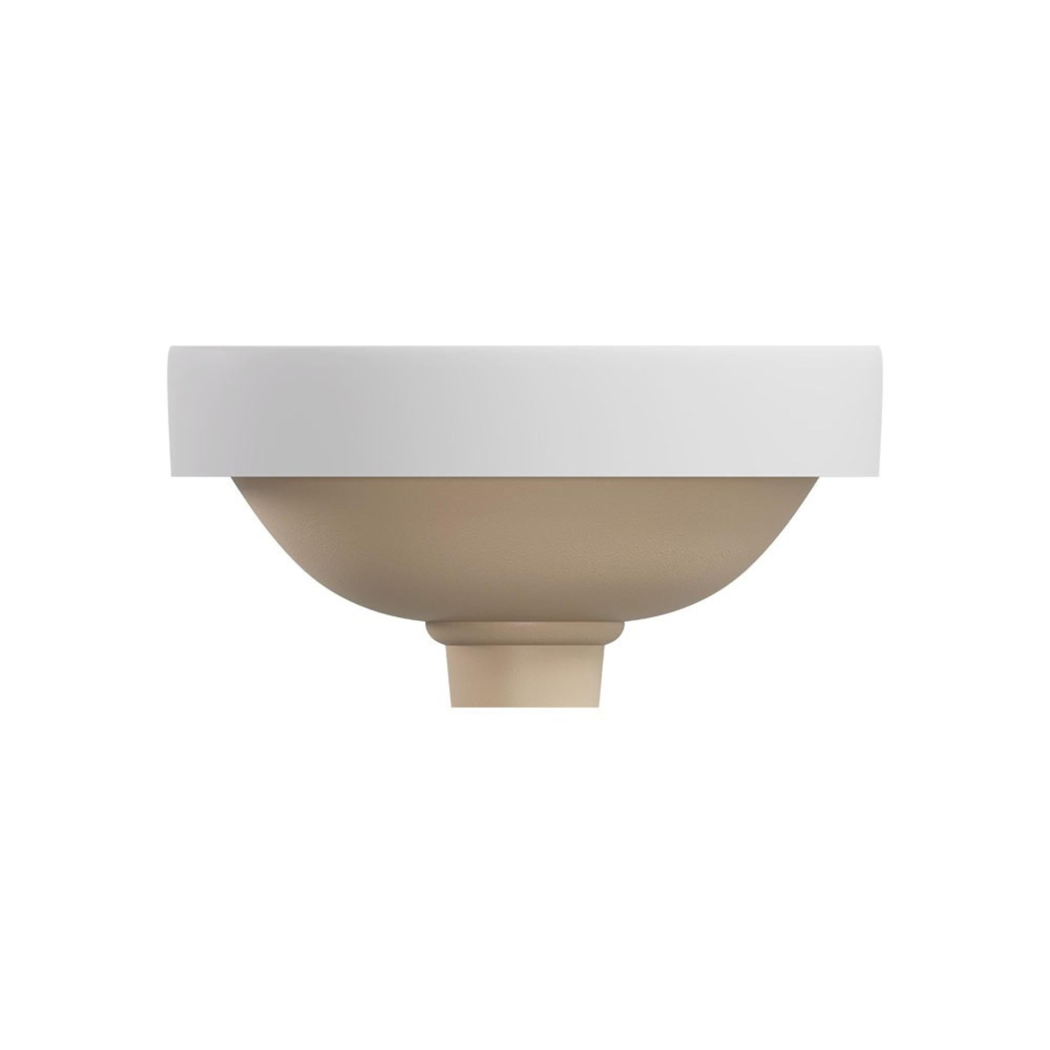 FIENZA ALUCA ROUND SEMI-INSET BASIN MATTE WHITE 350MM