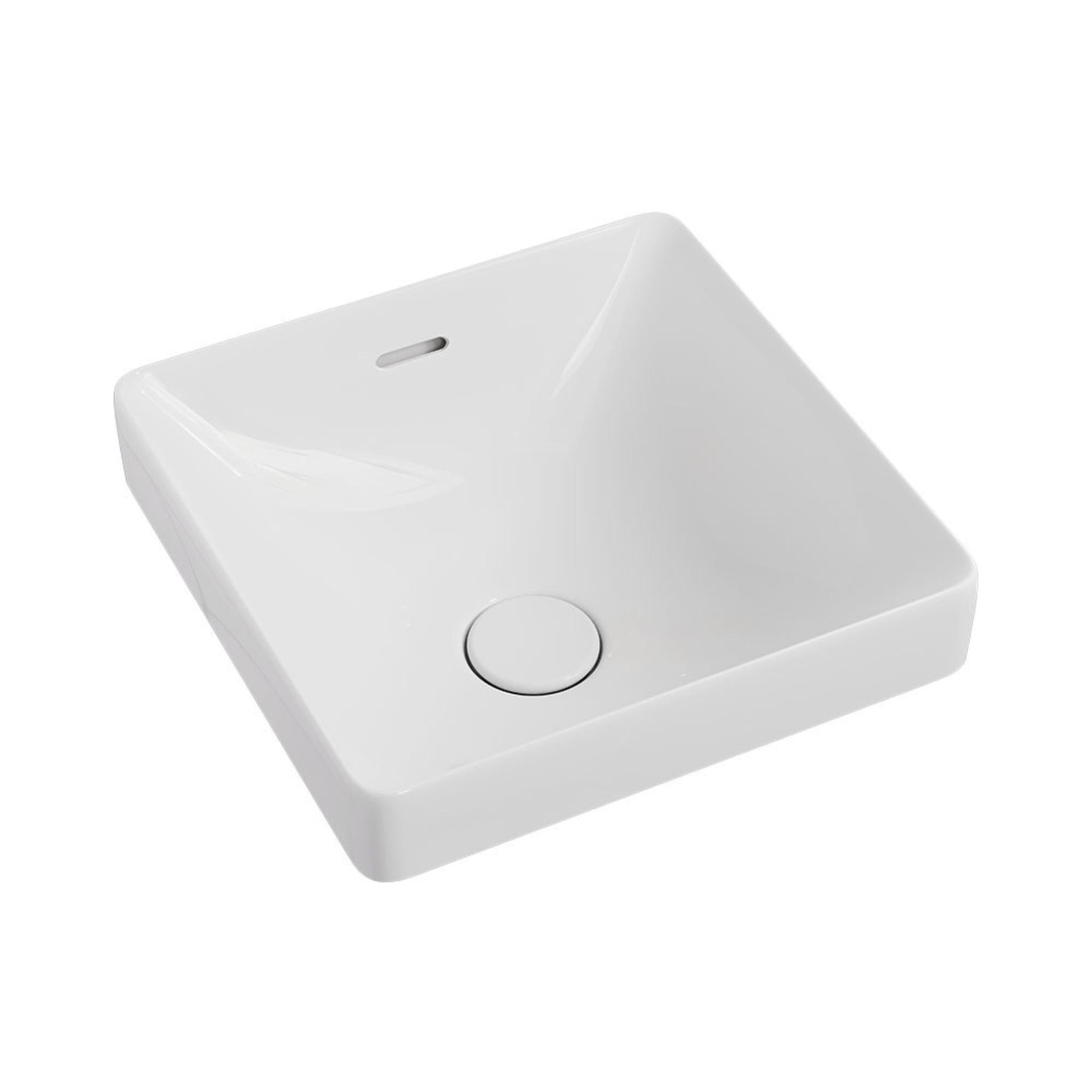 FIENZA ALUCA SQUARE SEMI-INSET BASIN GLOSS WHITE 345MM