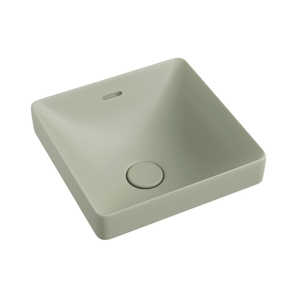 FIENZA ALUCA SQUARE SEMI-INSET BASIN MATTE OLIVE 345MM